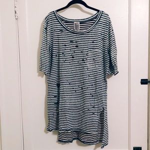 Free People Distressed Tee